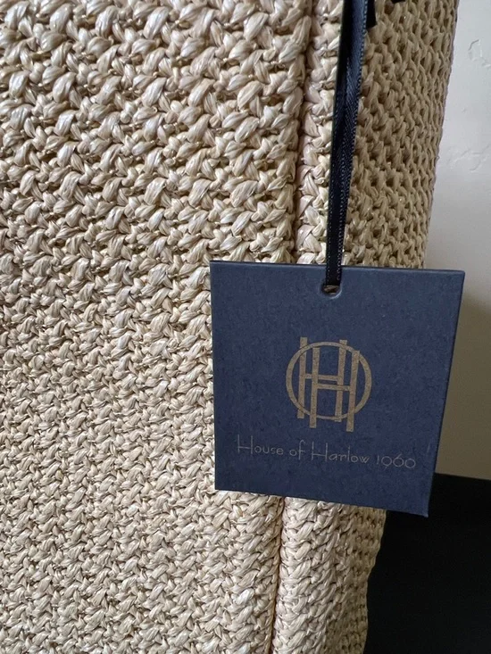 Haute Hippie | Neutral Bucket Hobo Famers Market Summer Bag - Picture 2 of 11